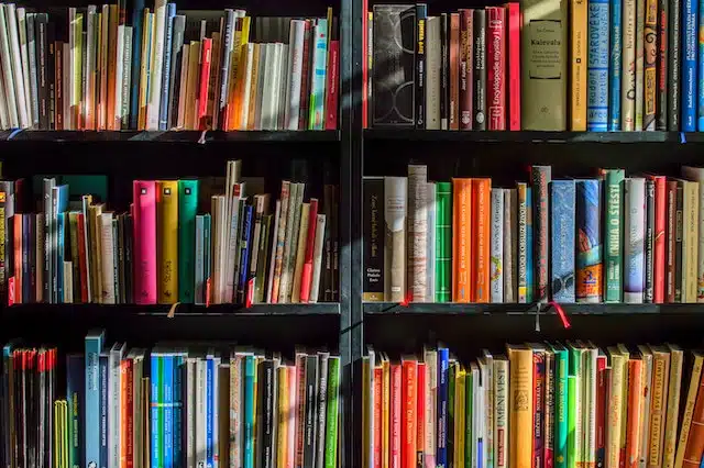 Books in a library